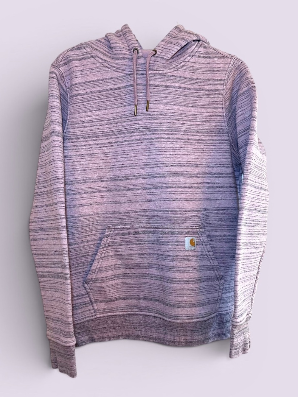 Carhartt Heavy Pink and Gray Space Dyed Hoodie Size M